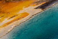 Brim of a thermal springs next to Yellowstone Lake.