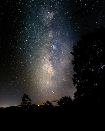The Milky Way over the Appalachian Mountains in western North Carolina.