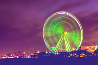 Ferris wheel at dusk in Myrtle Beach, South Carolina.