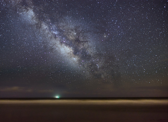 The Milky Way over the Atlantic Ocean from Seabrook Island, South Carolina.