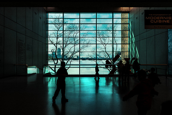 A candid shot in the Boston Museum of Science edited with a more abstract take.