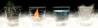 Experimenting with an inspiration of the four traditional elements.